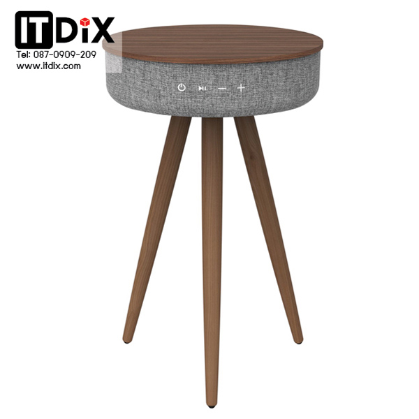 โต๊ะลำโพงบลูทูธพร้อมที่ชาร์จไร้สายในตัว Beez Wooden Touch Limited
