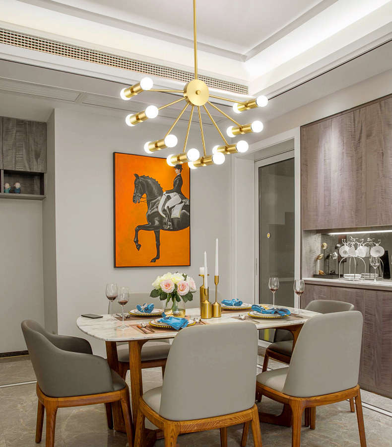 โคมไฟแขวนเพดานเหล็กสไตล์ Modern simplicity ทรงวงล้อชิงช้าสวรรค์ [MS8022]