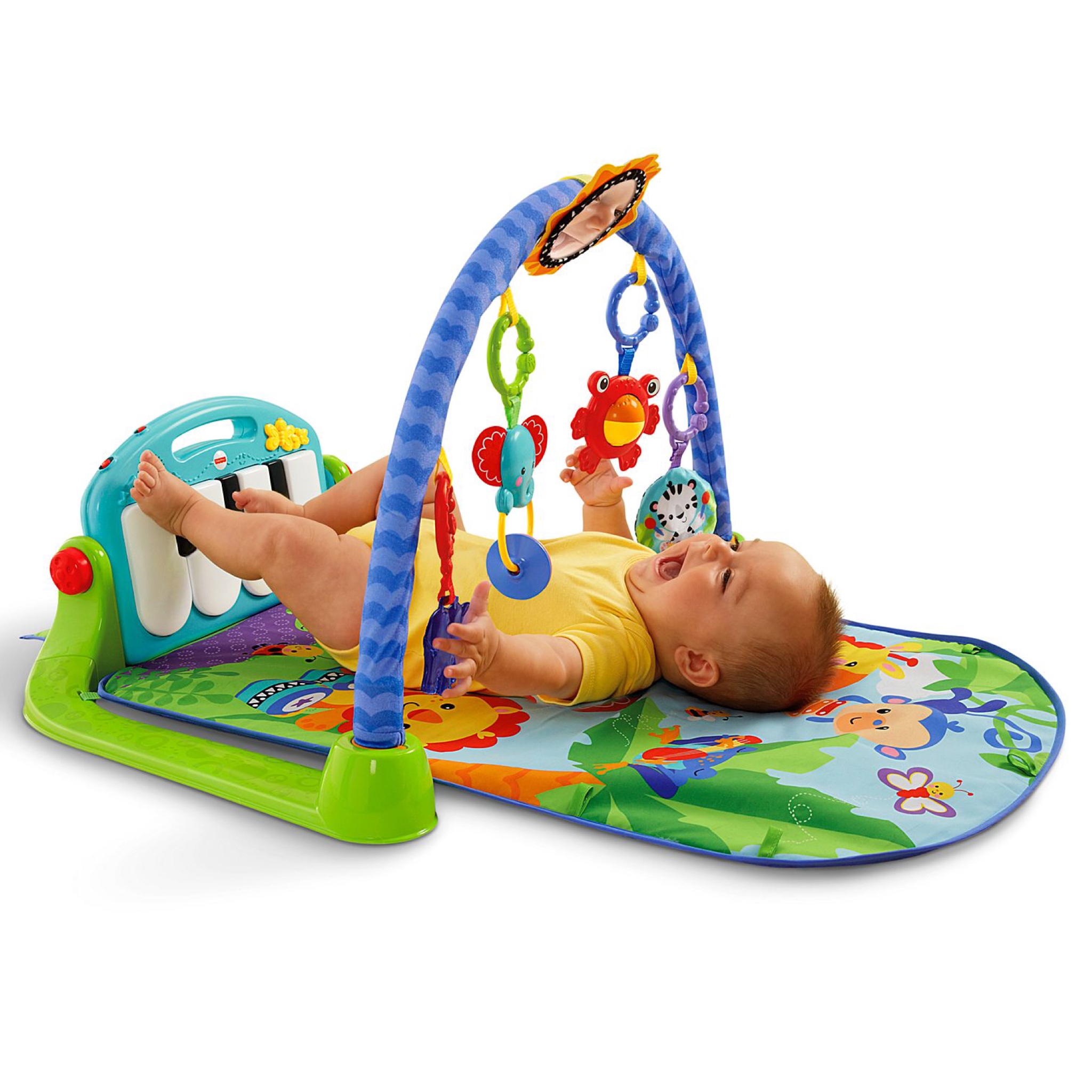 เพลย์ยิมเสริมพัฒนาการ Fisher-Price Kick 'n Play Piano Gym (Blue)