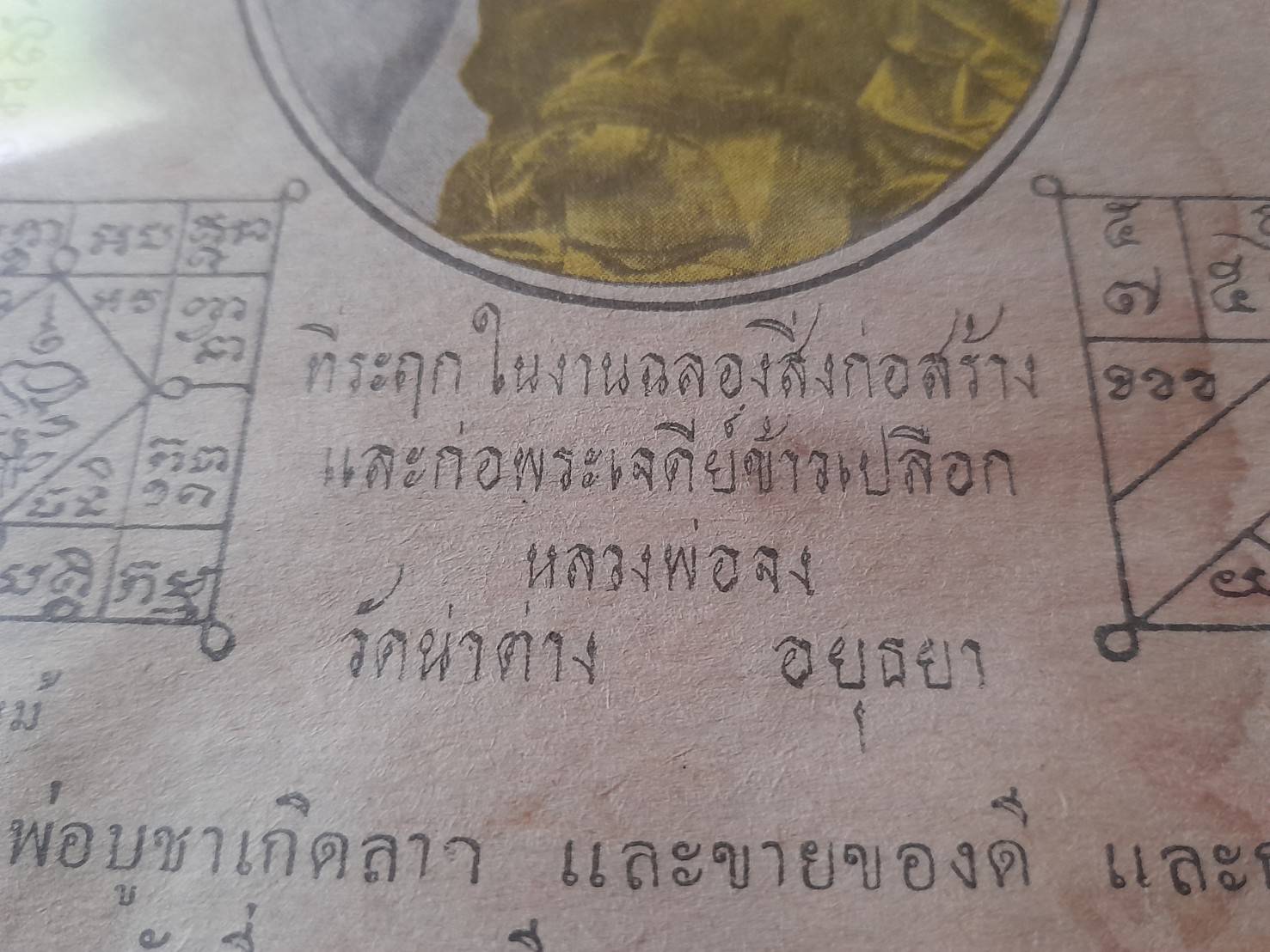 แผ่นยันต์ หลวงพ่อจง วัดหน้าต่างนอก ปี2491 (ขนาด16x21ซม) #รับประกันแท้และทัน