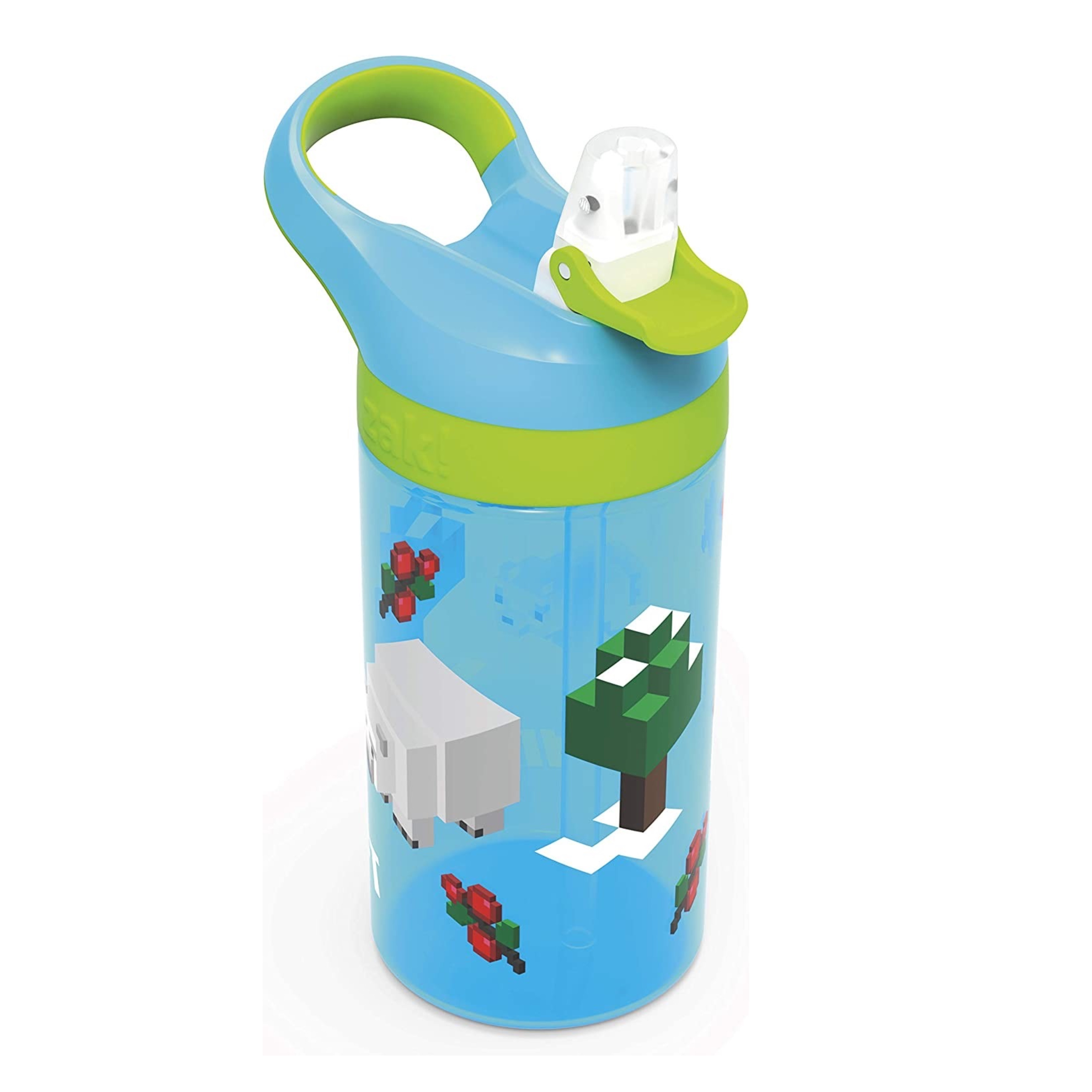 กระติกน้ำพร้อมหลอดดื่มสำหรับเด็ก Zak! Minecraft Atlantic Bottle 16 oz.