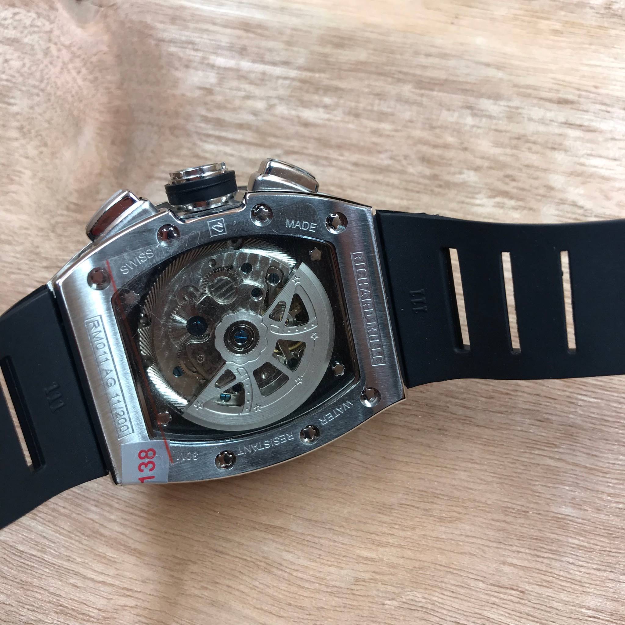 นาฬิกา Richard Mille RM11-FM Silver black - งานเกรด Mirror Swiss