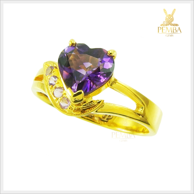 แหวนอเมทิสต์แท้ แหวนพลอยอเมทิสต์สวยๆ (สามารถสั่งทำได้ค่ะ)