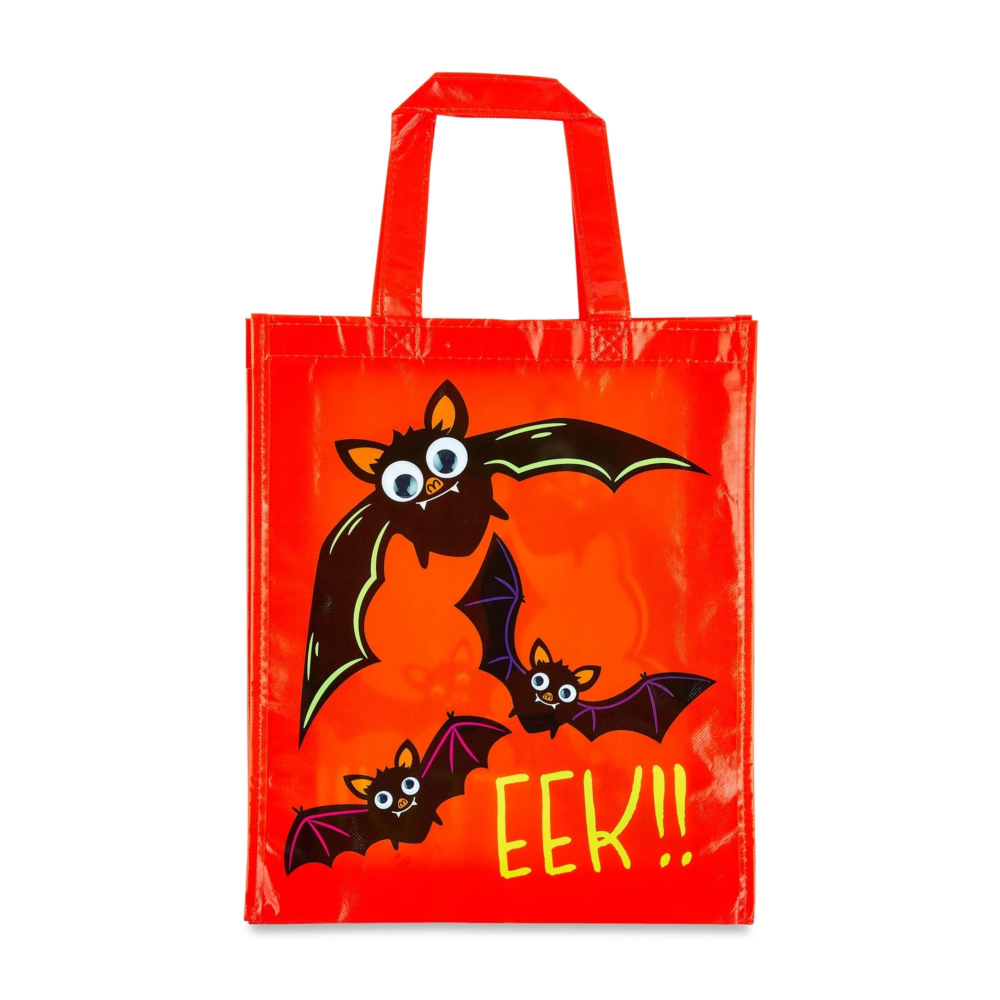 ถุงเอนกประสงค์บรรจุขนมวันฮาโลวีน Way to Celebrate Bats with Goggly Eyes Halloween Tote Bag