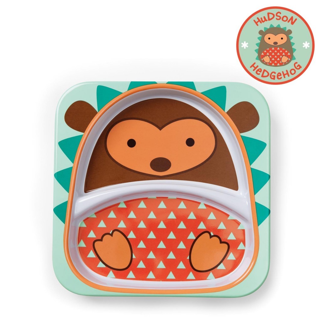 จานอาหารแบ่ง 2 ช่องสำหรับเด็ก Skip Hop รุ่น Zoo Plate (Hedgehog)
