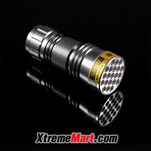 ไฟฉายยูวี AloneFire UV 21 LED Aluminium Invisible Blacklight Ink Marker UV Ultra Violet Flashlight