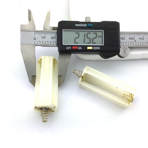 รางแบตเตอรี่สำหรับแบตเตอรี่ AAA 3 ก้อน (สีขาว) พร้อมสปริง