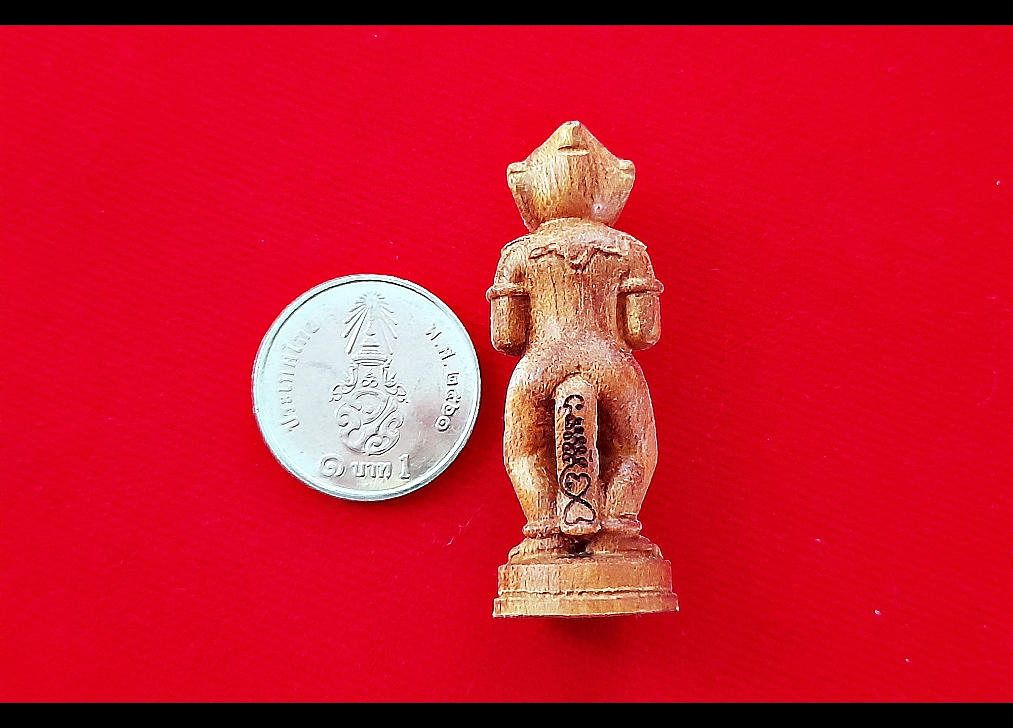 เครื่องรางเทพพญาวานร องคต แกะสลัก เนื้อไม้ขนุนฟ้าผ่า ฐานบรรจุมวลสาร(ผงคชสาร หลวงพ่อดิ่ง วัดบางวัว - ลูกอมหลวงพ่อพริ้ง วัดบางปะกอก) ปี2564 #รับประกันแท้ - หลวงพ่อบ๊ะ วัดโพธิ์ลังกา