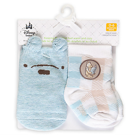 ถุงเท้าเซ็ทคู่สำหรับเบบี๋ตัวน้อย Disney Winnie the Pooh Sock Set for Baby (Pooh)