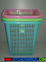 P02390 ตะกร้าเหลี่ยมเอนกประสงค์ (40*40*45 cm) No.555 เกรดเอ ราคาส่งต่อ 1 โหล