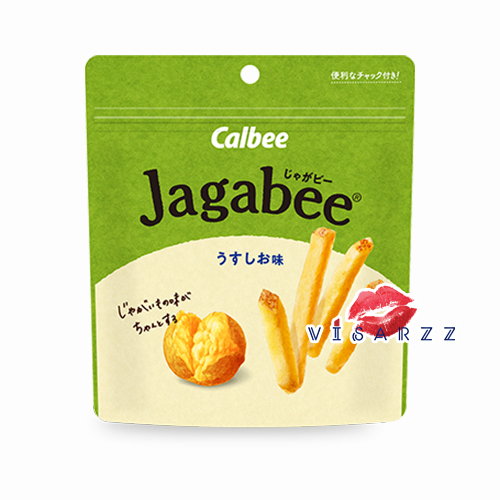 Exp.02/25 (ซอง สีเขียว 38g รสเกลือ) Calbee Jagabee Jagarico จากาบี้ คาลบี้ จาการิโกะแบบถ้วย ขนมญี่ปุ่นมันฝรั่งแท่งอบกรอบสุดฮิตจากญี่ปุ่น กรอบ อร่อย