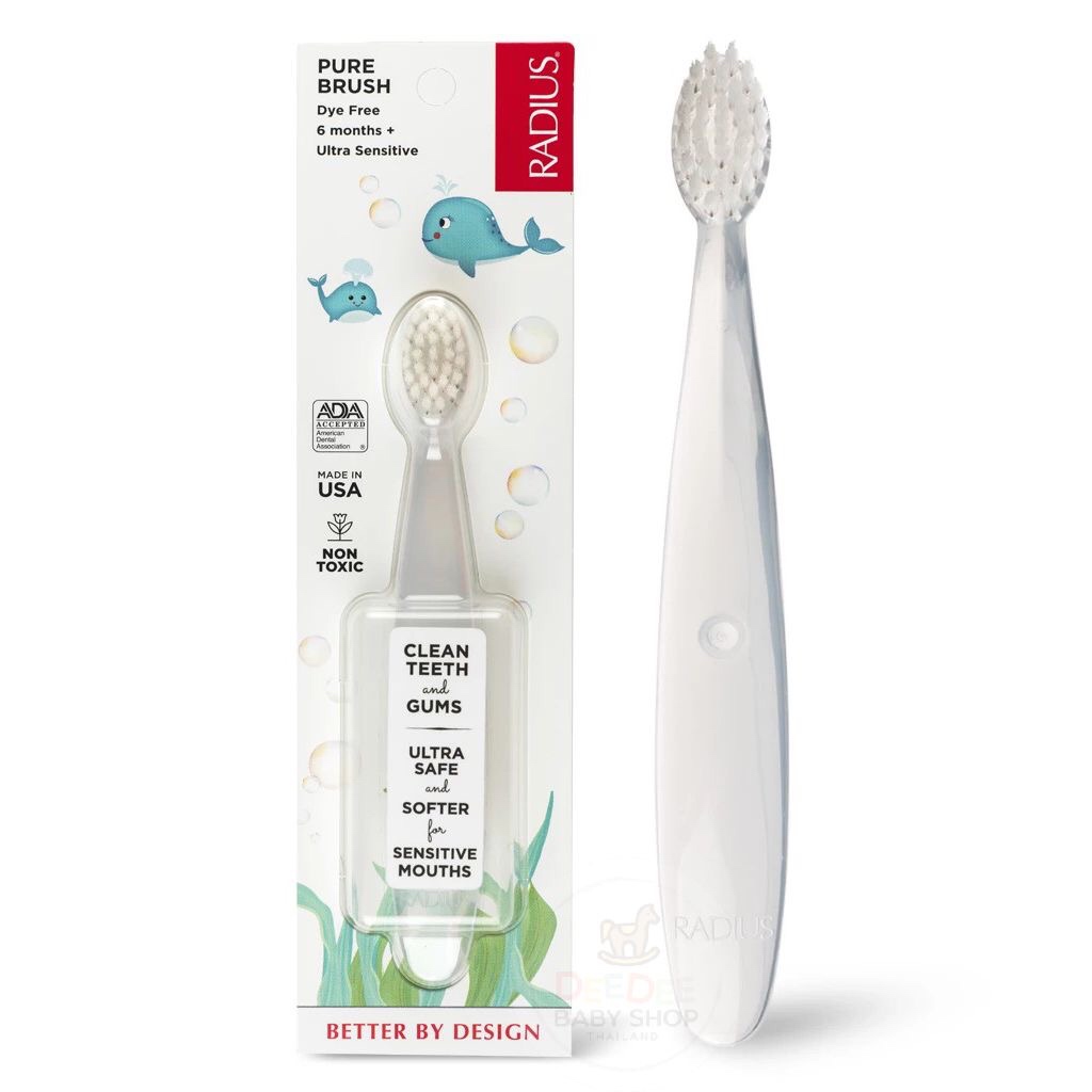 แปรงสีฟันสำหรับทารกและเด็กเล็ก RADIUS Pure Baby Toothbrush