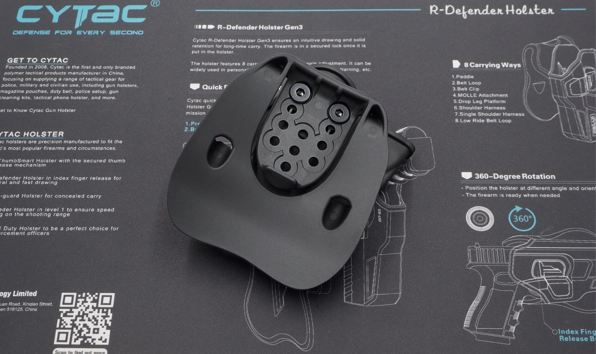 CYTAC thailand ซองพกนอกลูกโม่ 2" นิ้ว (Cytac 2" Revolver Holster)