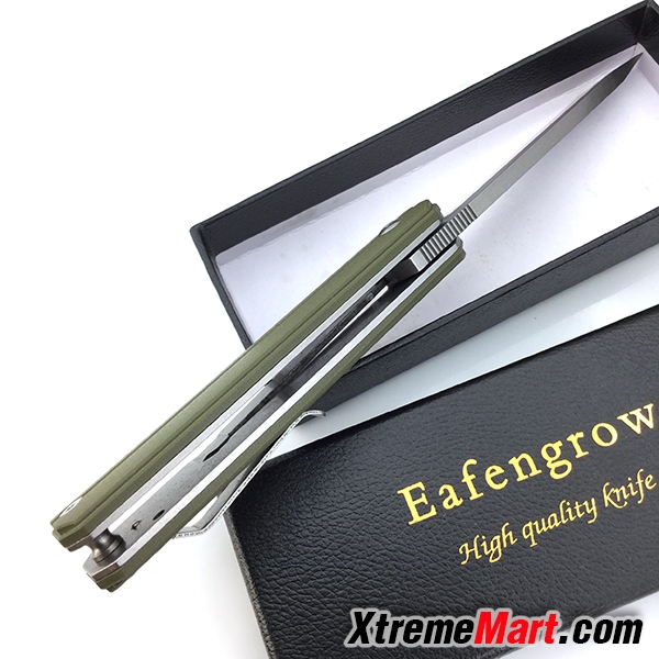 มีดพับ Eafengrow EF56 ด้ามเขียว 58-60HRC 9Cr Blade G10 Handle Folding knife Survival Camping tool tactical edc outdoor