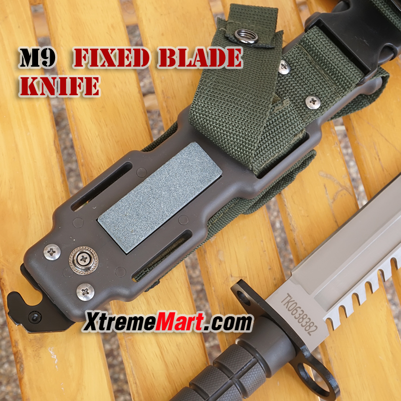 มีดใบตาย M9 (งาน China) มีดติดปลายปืนไรเฟิลตระกูล M16, AR15, M4, G3 และปืนมาตรฐาน NATO รุ่นอื่นๆ