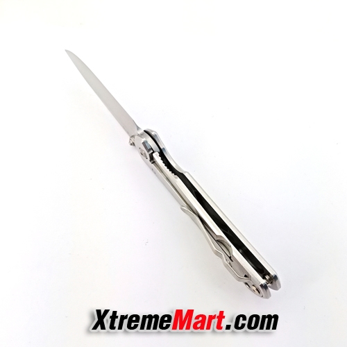 มีดพับ Land รุ่น 810 ของแท้ 100% ใบมีดสแตนเลส ระบบ Liner Lock Stainless Steel Folding Knife (ใบเงิน ด้ามเงิน)