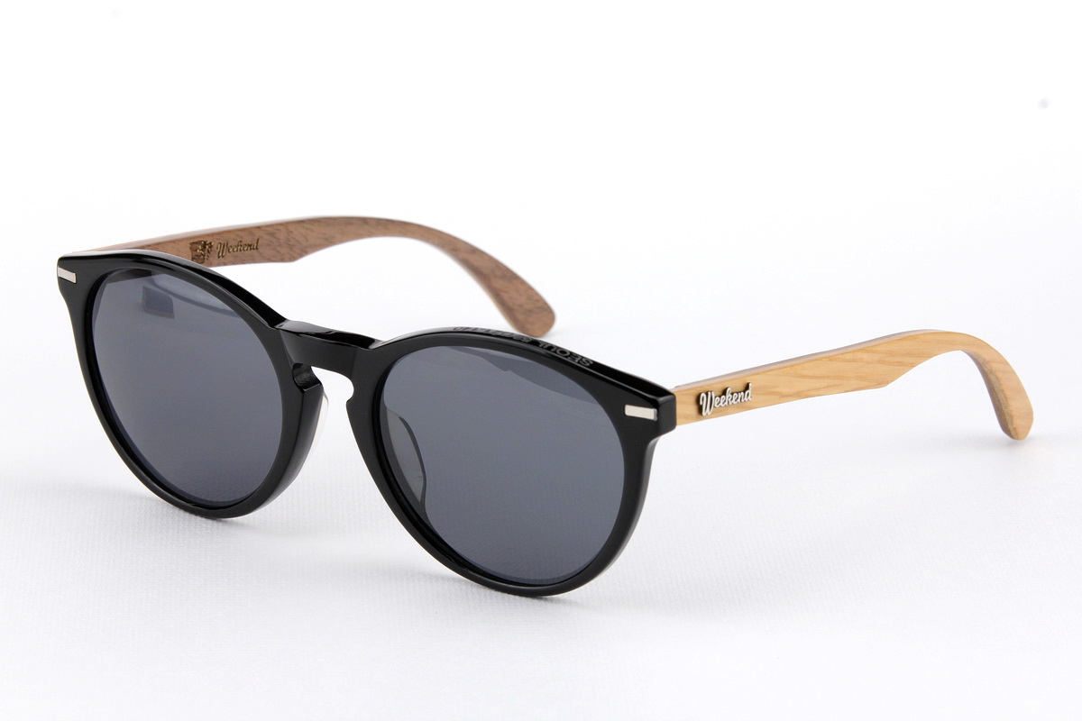 แว่นกันแดดขาไม้ Weekend Duet Collection Seoul Black (Light)