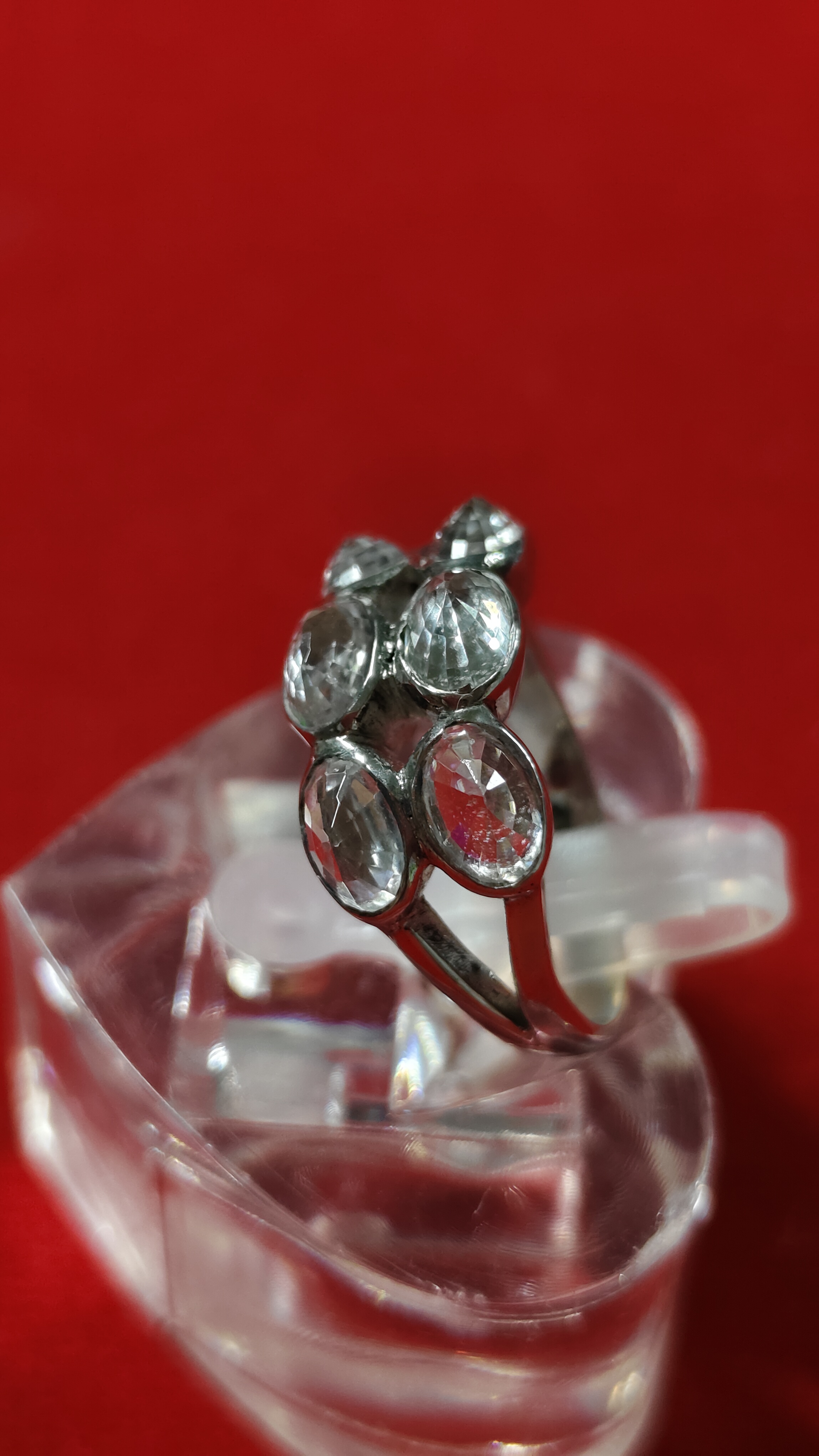 #แหวนเพทายขาว รหัสR-0054