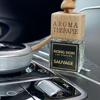 น้ำหอมปรับอากาศรถยนต์ฝาไม้ มีเชือกแขวนกลิ่นเดียวกับช้อปน้ำหอมอโรม่ากลิ่นติดทนนาน