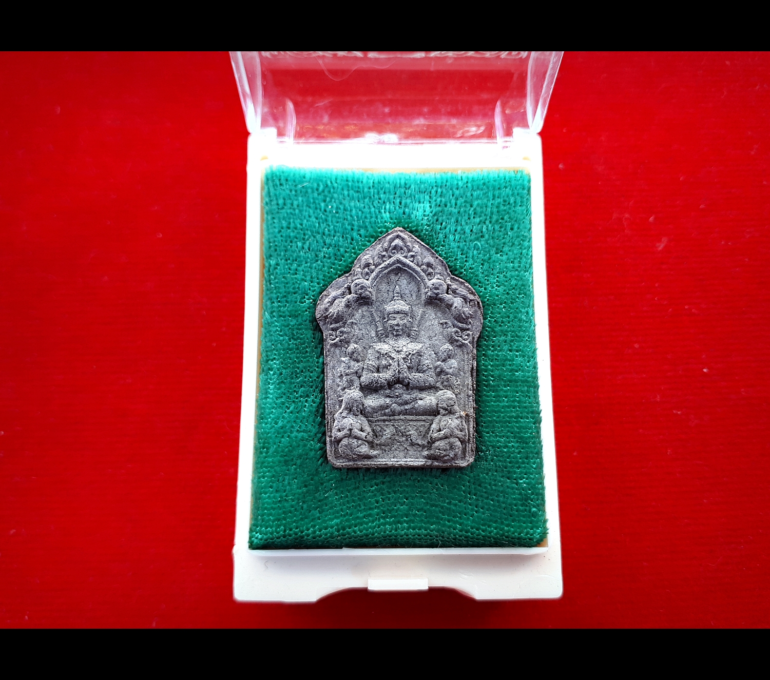 ขุนแผนรับทรัพย์ (ลูกกรอก กุมาร นางพราย ปลาตะเพียน) หลังยันต์รับทรัพย์เพิ่มทรัย์ หลวงพ่อเขียว วัดห้วยเงาะ