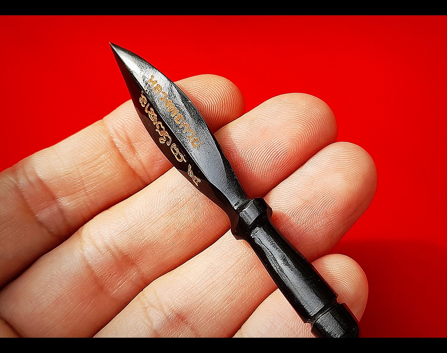 พระขรรค์ (แกะสลักจากเขาควายแท้) วัดโฆสิตาราม(วัดบ้านแค) จ.ชัยนาท ปี2564 - (จำนวนการสร้างน้อย 300เล่ม) #สร้างและปลุกเสกจากวัดโฆสิตาราม #รับประกันแท้