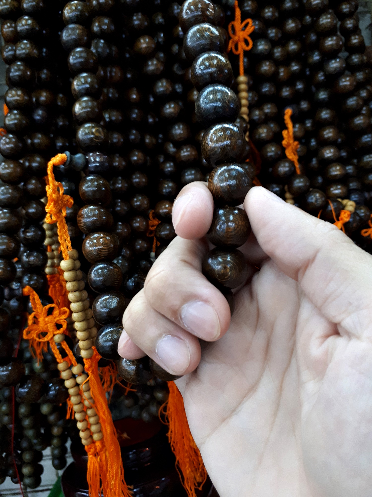 ประคำคอ ประคำไม้ สร้อยคอ (ขนาด11มิล) (ขายปลีก ขายส่ง)