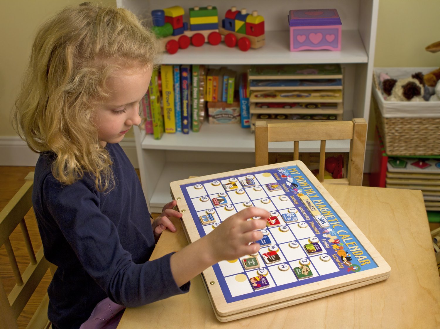 แผ่นกระดานปฏิทินแม่เหล็ก Melissa & Doug Monthly Magnetic Calendar