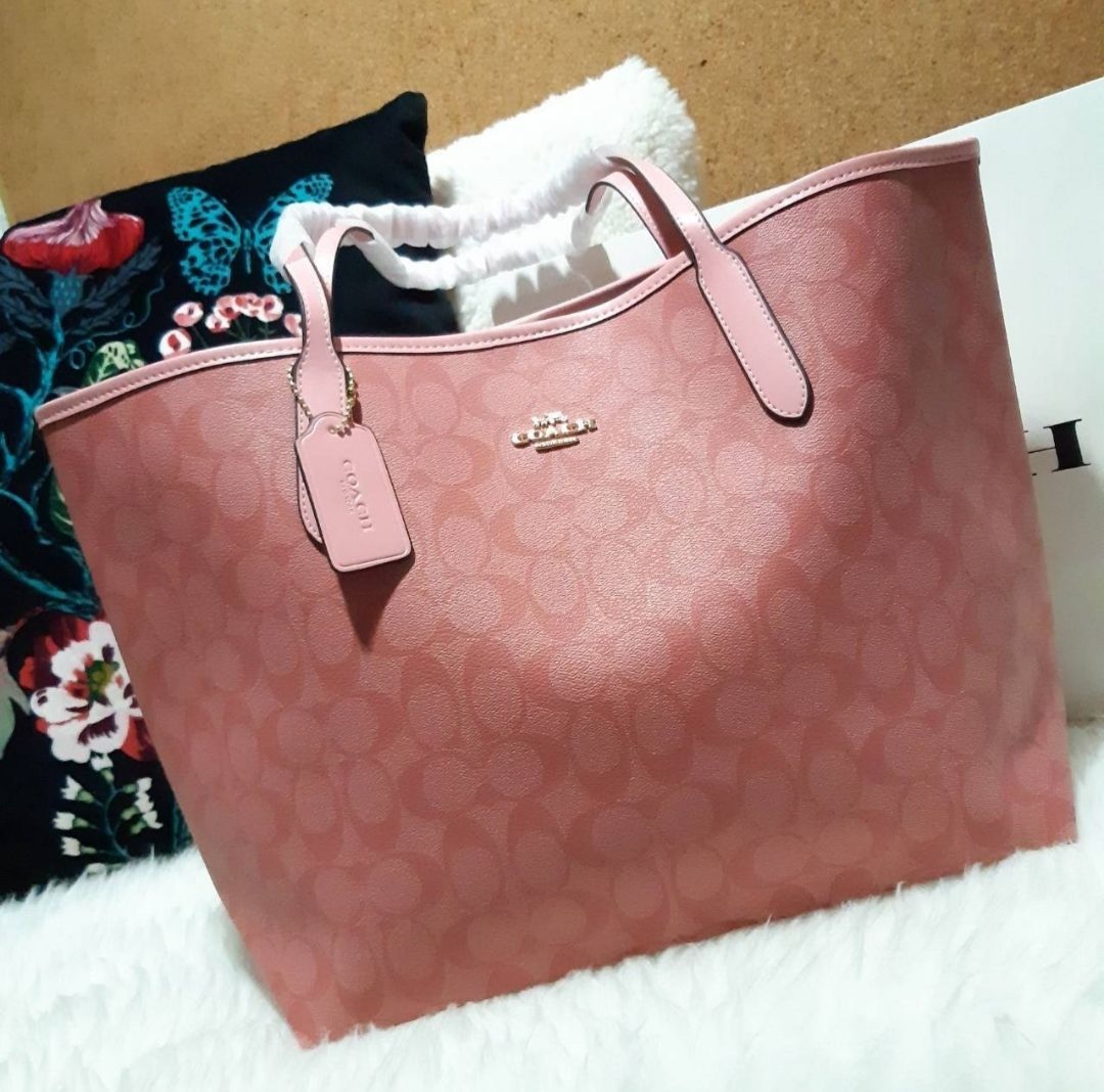 COACH C5696 CITY TOTE IN SIGNATURE CANVAS (แอดไลน์ก่อนสั่งซื้อ)