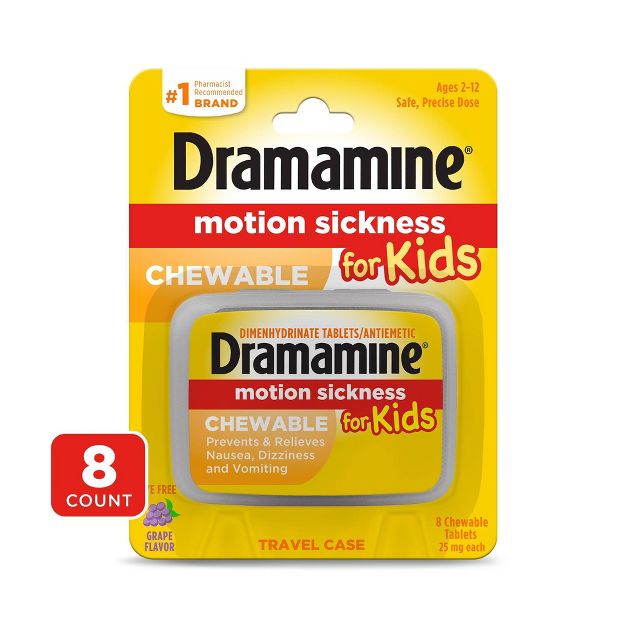 ยาบรรเทาอาการวิงเวียนจากการเดินทางสำหรับเด็ก Dramamine Motion Sickness Relief for Kids