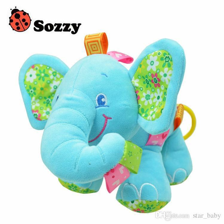 ตุ๊กตาช้างน้อยกล่อมนอนเสริมพัฒนาการ Sozzy รุ่น Elephant Musical Baby Plush Toy (สีฟ้า)