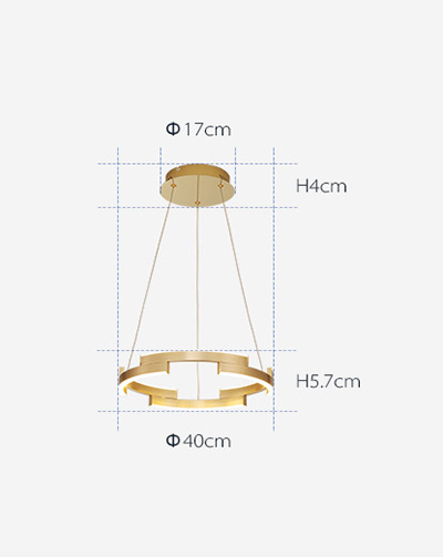 โคมไฟแขวนเพดาน chandeliers ทรงวงกลมสีทอง LED [YKL-160]