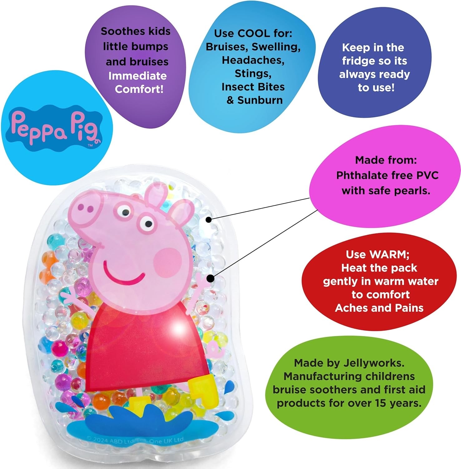 เจลประคบร้อนและเย็น Jellyworks Peppa Pig in the Puddle Bruise Soother