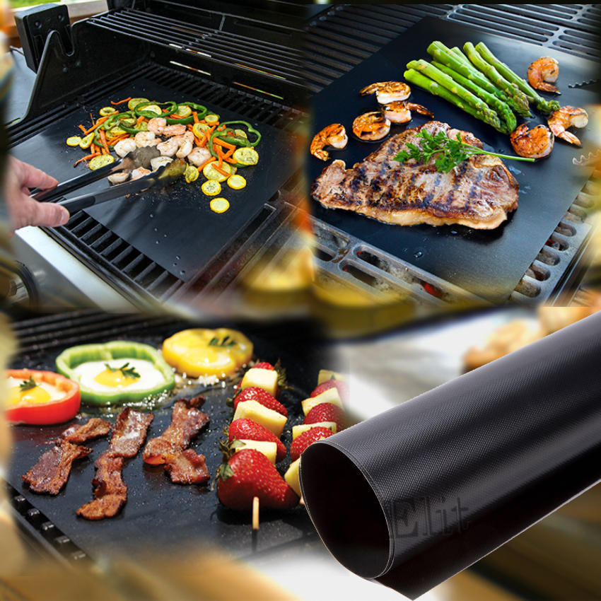 Elit Grill Mat เตาย่างบาร์บีคิว เสื่อย่างเทฟล่อน - สีดำ