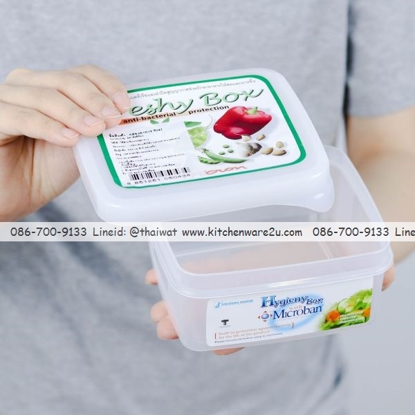P10901 กล่องอาหาร Freshy (13*12*6 cm) ความจุ 540 มิลลิลิตร #5043 No.5043 ราคาขายส่ง 1 โหล :12 ใบ: 25 บ/ใบ