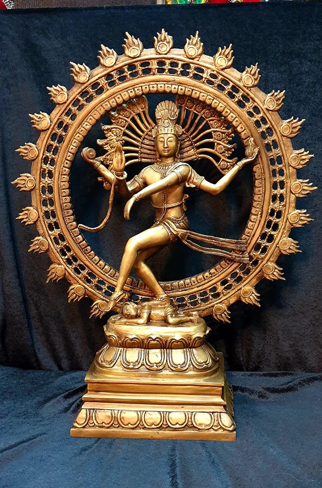 รูปหล่อ พระศิวะนาฏราช เนื้อโลหะทองเหลือง (ขนาด ฐาน7นิ้ว สูง17นิ้ว)