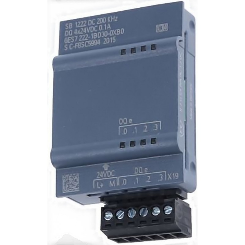 Siemens S7-1200 I/O Model:6ES7 222-1BD30-0XB0 Digital output SB 1222, 4 DQ, 24 V DC 200 kHz
