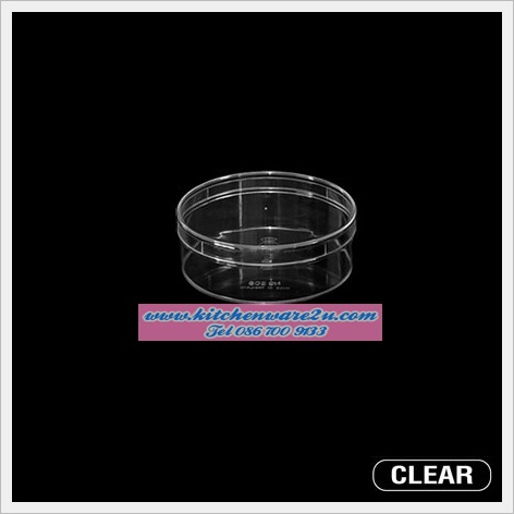P06614 กล่องกลมใส ฝาเรียบ (12.5 x 12.5 x 4.5 cm) No.209 (ราคาส่งต่อ 1 โหล: 12 ใบ)