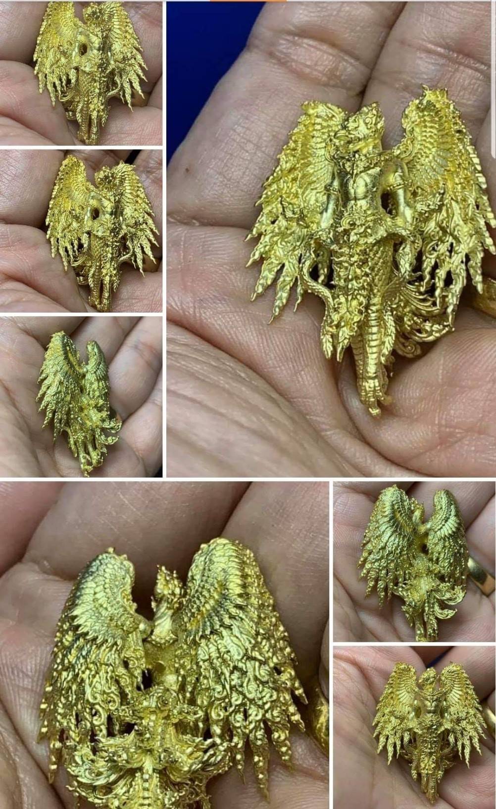 พญาครุฑ ปรเมศวร (พญาครุฑหายโศก) วัดหายโศก เนื้อโลหะทองทิพย์ ปี2562 #รับประกันแท้