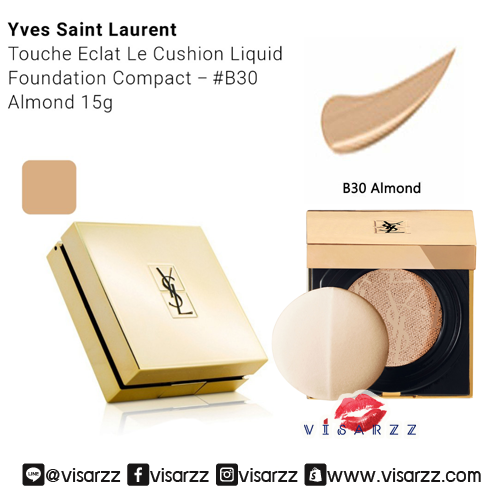 (ลด 30%) YSL Yves Saint Laurent Touche Eclat Le Cushion #B30 Almond สำหรับผิวกลาง พร้อมมอบผิวสวยดูเปล่งประกายให้ลุดที่ดูเป็นธรรมชาติ รวมถึงมีความปกปิดในระดับปานกลาง
