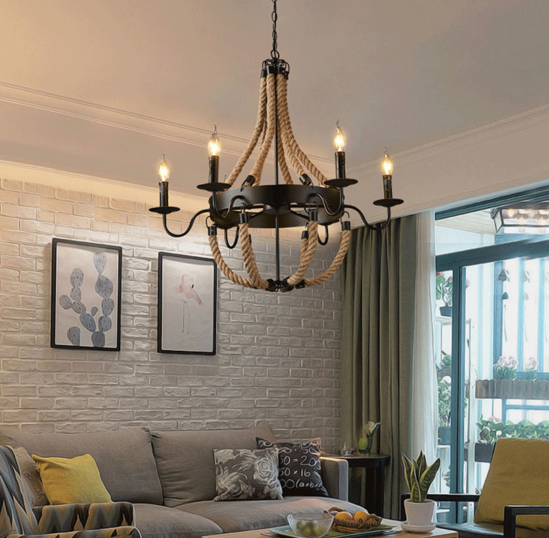 โคมไฟระย้าเชือกสไตล์ลอฟท์ [RQ-208]