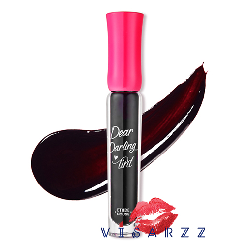 Etude House Dear Darling Tint # BK801 Vampire Red ทิ๊นต์เนื้อเจลรุ่นปรับปรุงใหม่ ที่ออกแบบมาให้สีสวยสดแจ่มชัด แต่ยังคงความชุ่มชิ้นให้กันริมฝีปากไม่ทำให้ริมฝีปากแห้งแตก