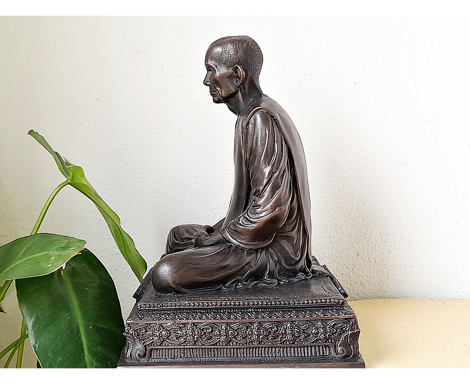 รูปหล่อ หลวงพ่อกวย (นั่งสมาธิ) วัดโฆสิตาราม(วัดบ้านแค) จ.ชัยนาท ปี2564 - (หน้าตัก5นิ้ว ใต้ฐานบรรุมวลสารเก่าหลวงพ่อกวย รอบฐานกนกลายไทย) #สร้างและปลุกเสกจากวัดโฆสิตาราม #รับประกันแท้