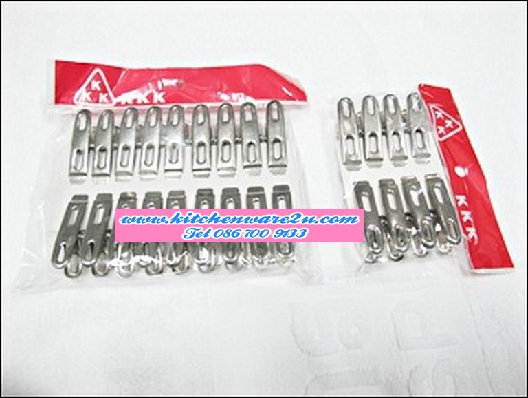 P08392 กิ๊ฟหนีบผ้าสแตนเลสkkk แพค 8 ตัว TP-109 ราคาส่งต่อ 30 โหล: 240 แพค: เฉลี่ย 8.5 บ/แพค (ขายส่งยกมัด ยกลัง)