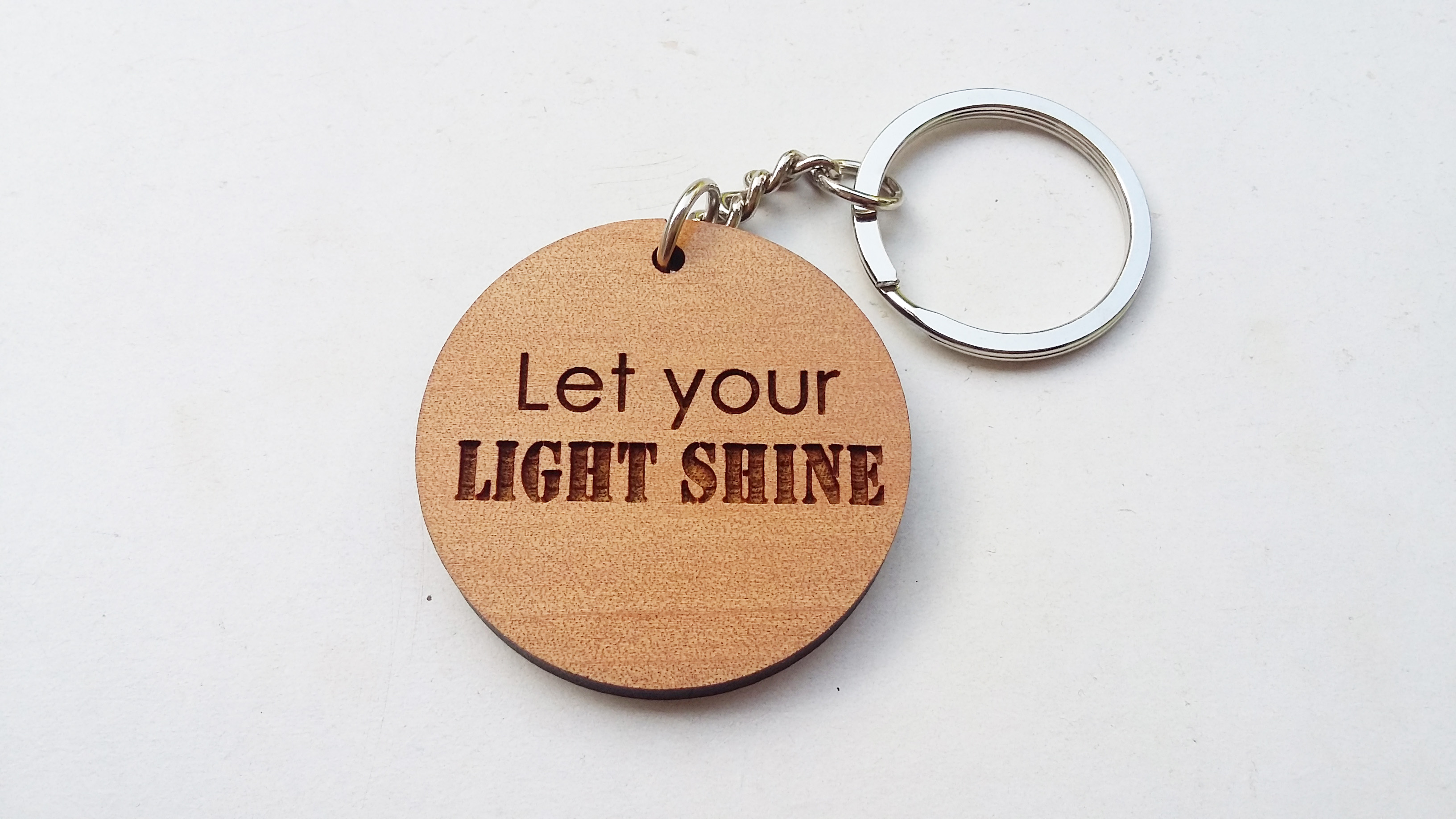 พวงกุญแจไม้ พวงกุญแจไม้ใส่ข้อความ