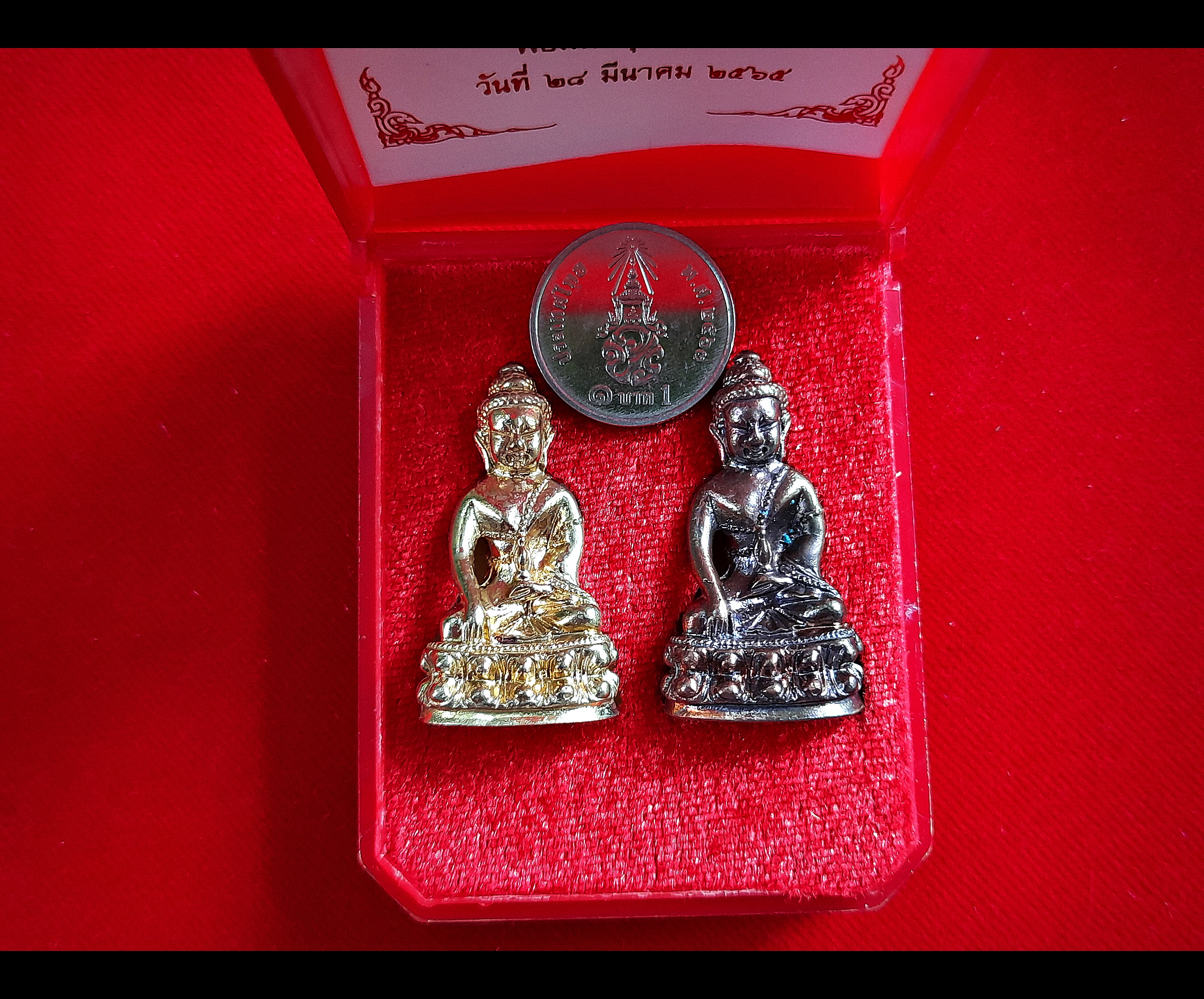 พระกริ่ง หลวงพ่อกวย ชุตินฺธโร (ฉายา "ชุ-ติน-ธะ-โร" ของ หลวงพ่อกวย แปลว่าผู้ทรงไว้ซึ่งความรุ่งเรือง ) รุ่นแรก เนื้อทองลำอู่+เนื้อชนวน (ชุดกรรมการ) ปี2565 #รับประกันแท้ - หลวงพ่อกวย วัดโฆสิตาราม