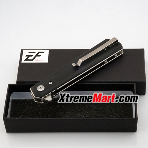 มีดพับ Eafengrow EF56 ด้ามดำ 58-60HRC 9Cr Blade G10 Handle Folding knife Survival Camping tool tactical edc outdoor