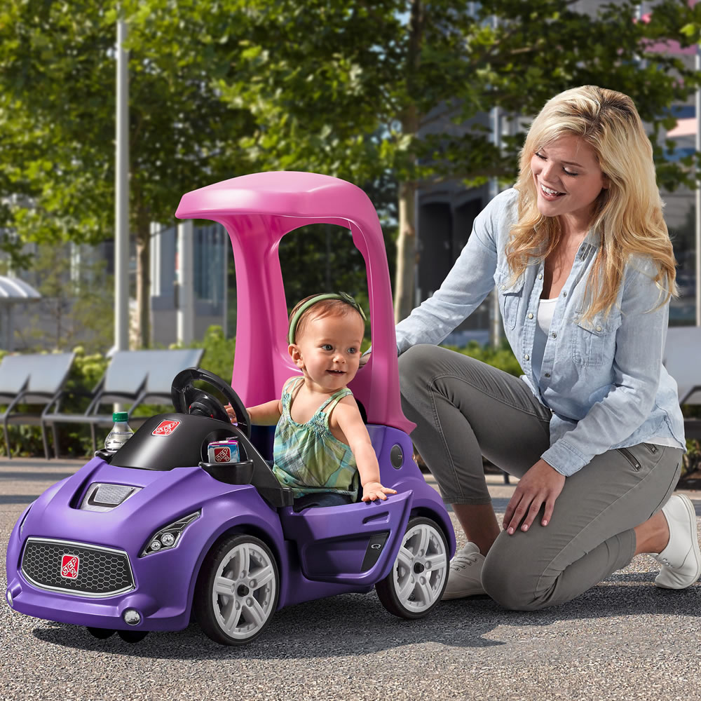 รถขาไถพร้อมหลังคามือจับ Step2 Turbo Coupe Foot-to-Floor (Pink)