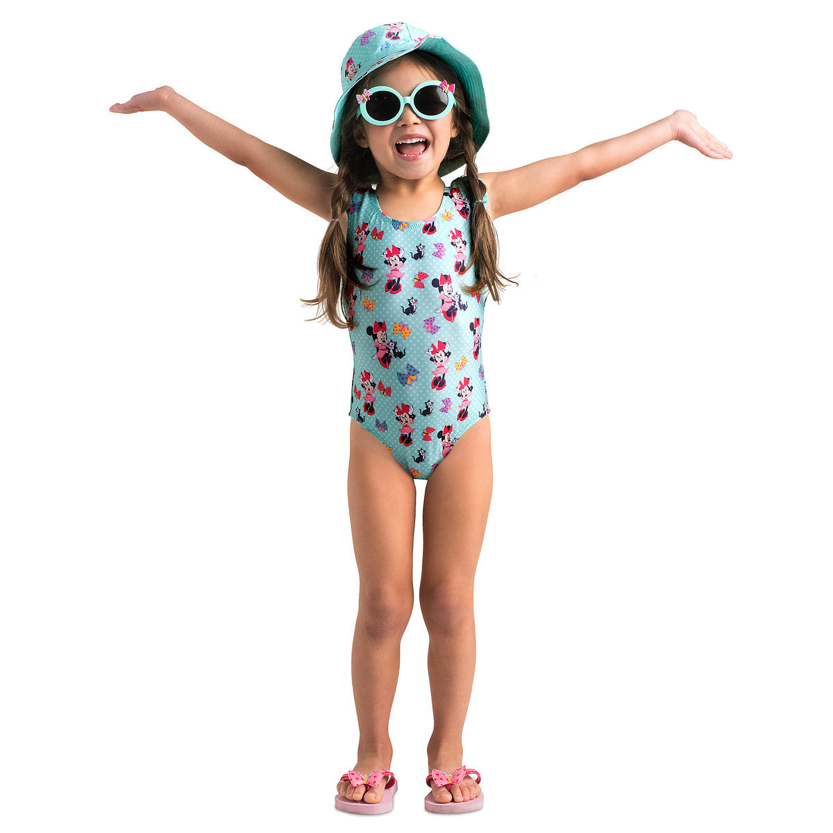 ชุดว่ายน้ำสำหรับเด็ก Disney Swimsuit for Girls (Minnie Mouse and Figaro)