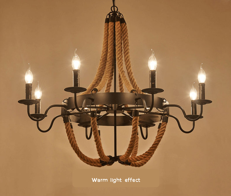 โคมไฟระย้าเชือกสไตล์ลอฟท์ [RQ-208]