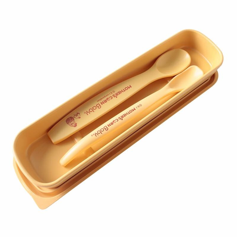 ชุดช้อนป้อนอาหาร Step1 & Step2 จากข้าวโพดปลอดสารพิษพร้อมกล่องบรรจุ Mother's Corn Baby Feeding Spoon Set
